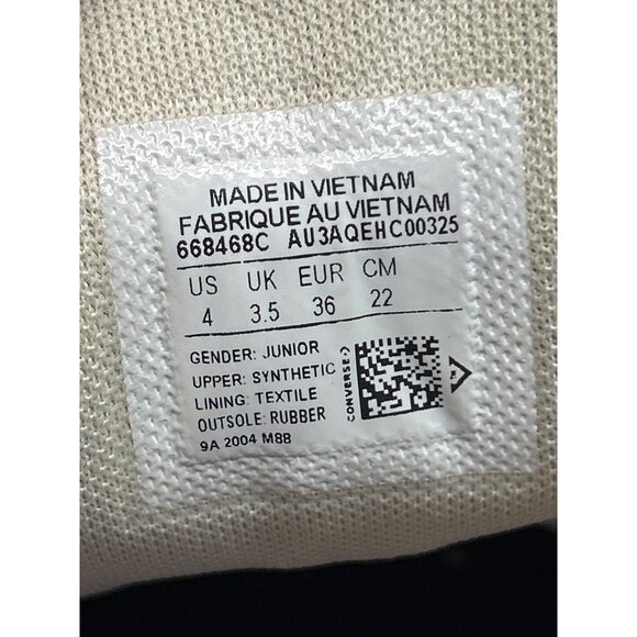 Converse All Star Junior Sneakers Purple Glitter Size 4 - Picture 6 of 7